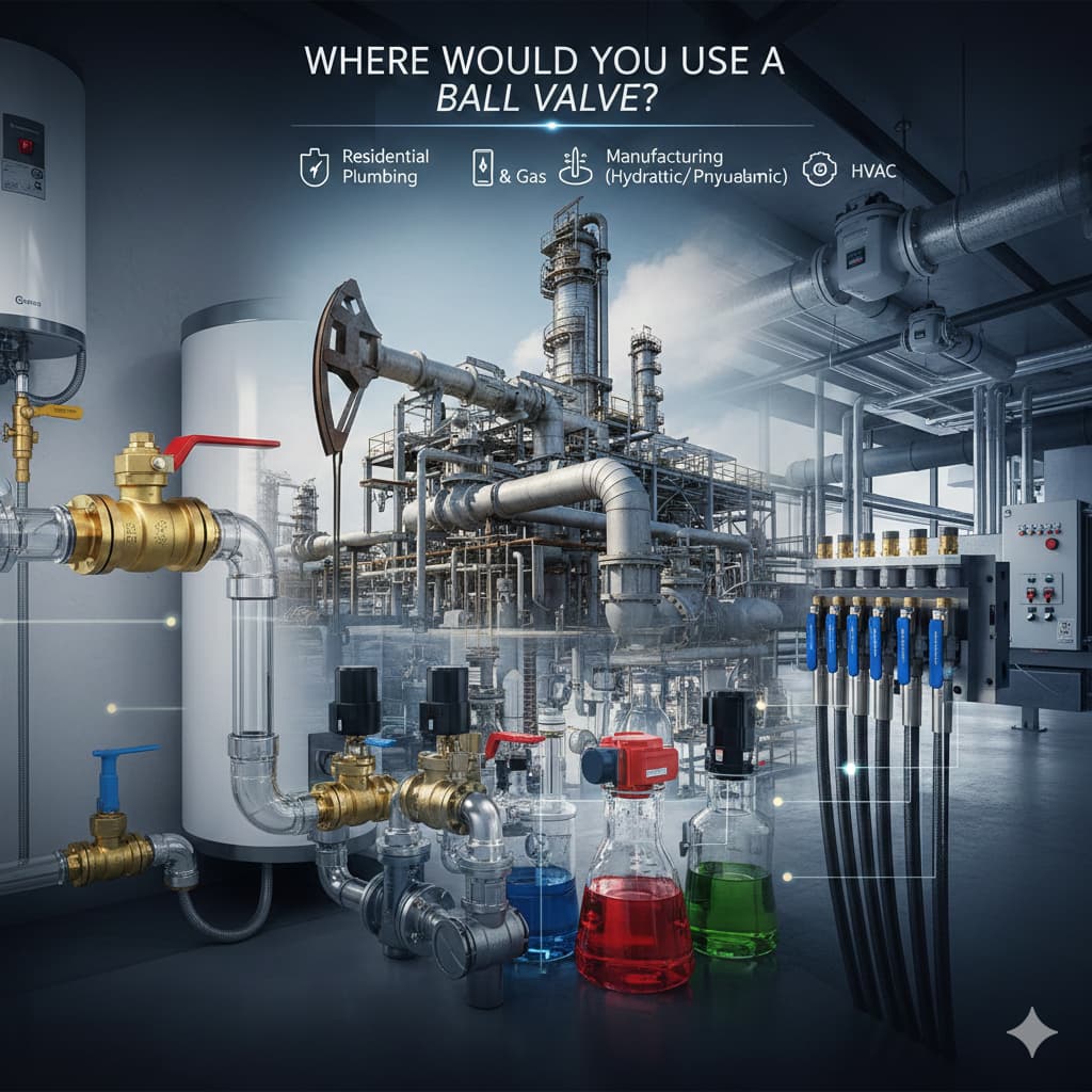 Where would you use a ball valve?