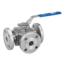 Flanged End 3-Way Ball Valve