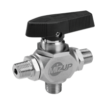 3-Piece 3-Way Instrumentation Ball Valve / Male Threaded